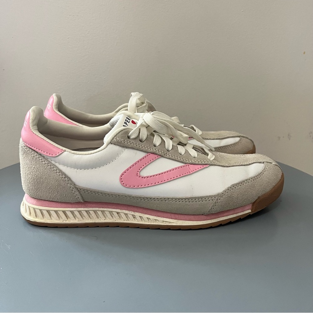 Tretorn Draper James Rawlins 2.0 Pink and White Sneakers Retro Style
